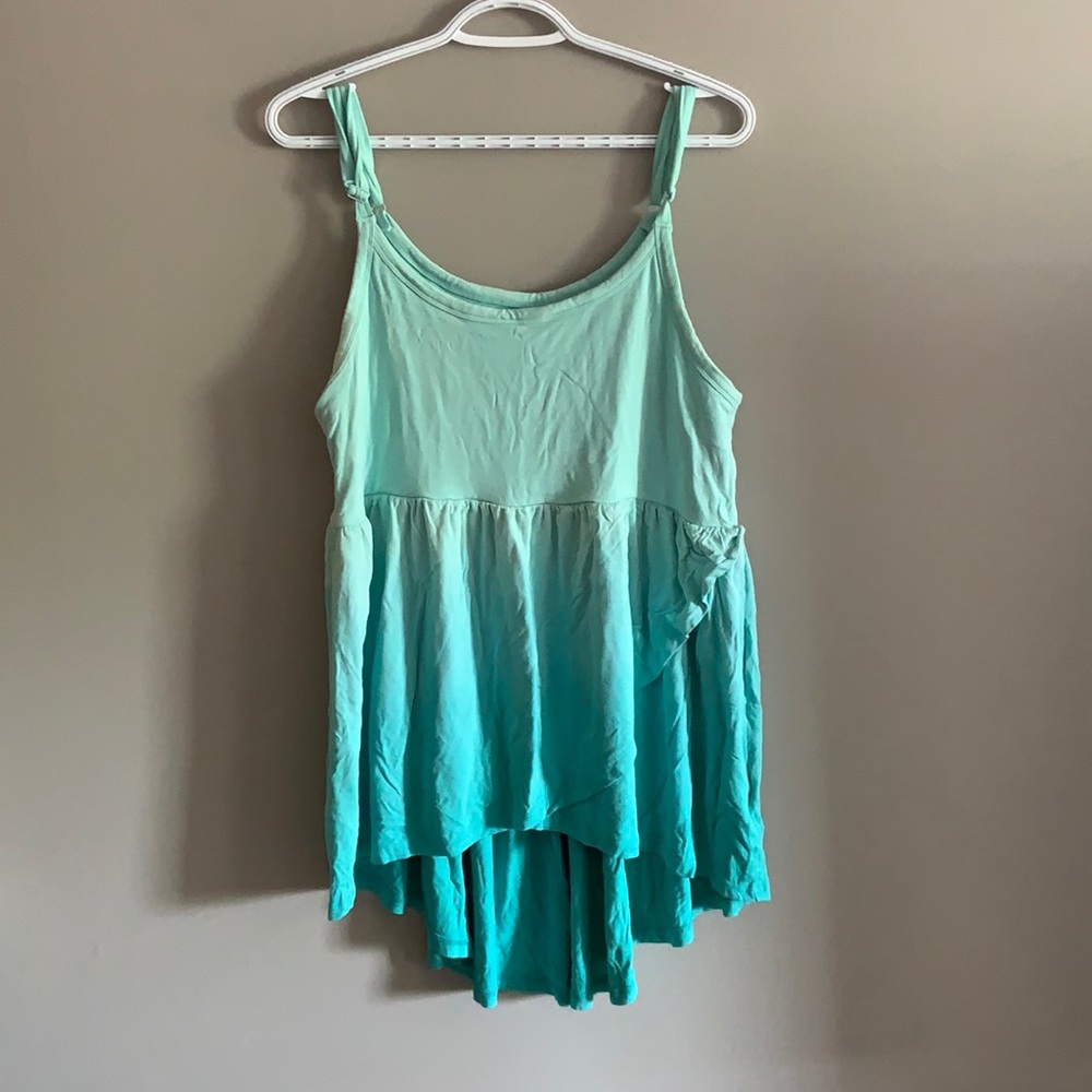 Torrid blue ombré wrap babydoll shirt